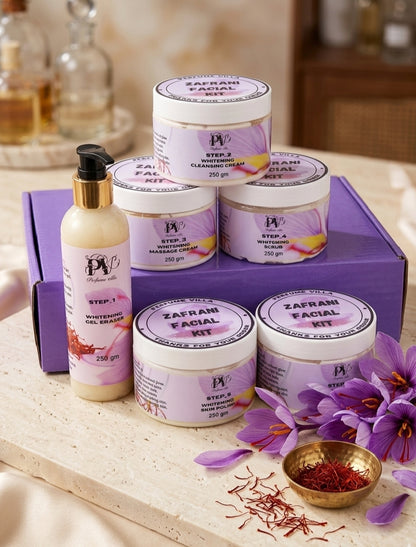 ZAFRANI Whitening Facial Kit | 6-Step Saffron Glow Kit |