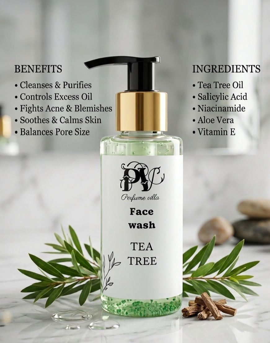 ACNE TEA TREE FACE WASH | Anti-Acne & Deep Cleansing |
